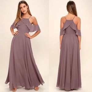 Lulus Chandelier Dusty Purple Formal Maxi Dress